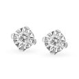 Ethereal Gold and Diamond Stud Earrings 