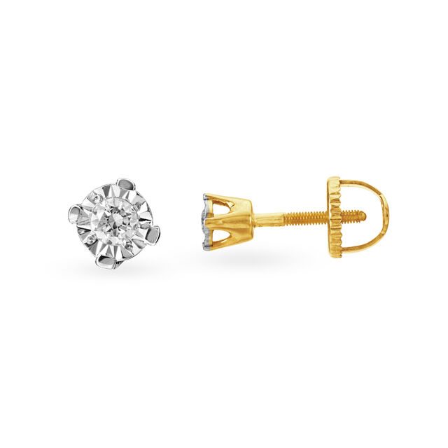 Modish Bud Diamond Stud Earrings 2