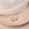 Single Stone Bud Shaped Diamond Stud Earrings 