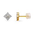 Structured Diamond Shape Stud Earrings 4