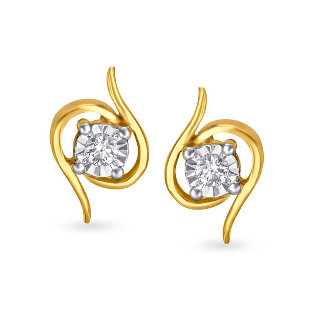 Charming Diamond Stud Earrings 