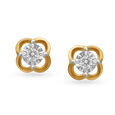 Blooming Diamond Studs in 18K Yellow Gold for Women 2
