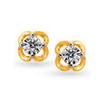 Contemporary Diamond Stud Earrings 