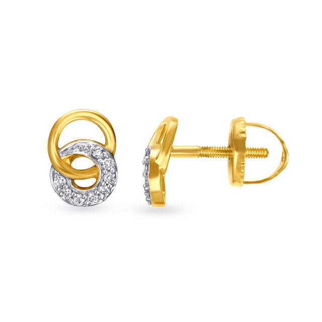 Stylish Traditional Diamond Stud Earrings