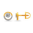 Circlet Design Diamond Stud Earrings,,hi-res 2