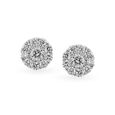 Sparkling Floral Diamond Round Stud Earrings,,hi-res 