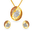 Valeria Floral Pendant Earrings Set 3