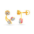 Enamel Petal Earrings,,hi-res 2