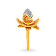 Ethereal 18 Karat Yellow Gold And Multi Stone Conjoined Finger Ring With Diamond Detailing,,hi-res 3