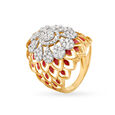 Decorated 18 Karat Yellow Gold And Diamond Finger Ring,,hi-res 