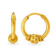 Ornate 18 Karat Gold Geometric Beaded Hoop Earrings,,hi-res 2