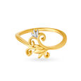 Sophisticated Floral Gold Ring,,hi-res 2