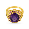 Vibrant 18 Karat Yellow Gold And Multi Stone Finger Ring,,hi-res 2