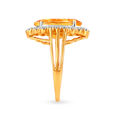 Gleaming 18 Karat Gold And Citrine Oval Ring,,hi-res 3