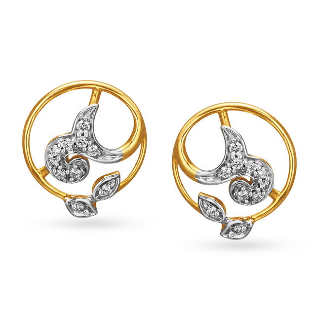Dazzling Petal Motif Diamond Pendant And Earrings Set,,hi-res 2