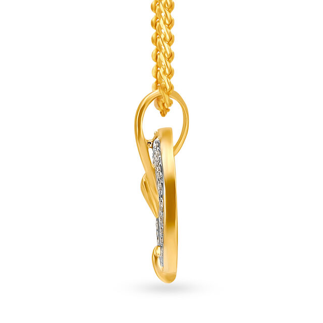 Modish Circular Diamond Pendant And Earrings Set,,hi-res 3