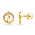 Modish Circular Diamond Pendant And Earrings Set,,hi-res 4