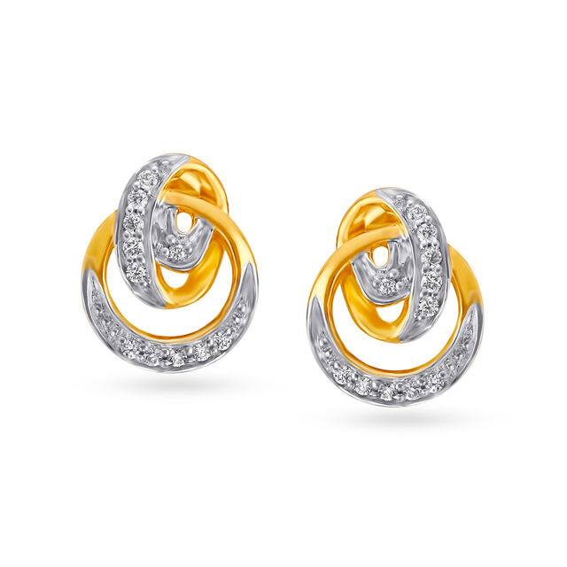 Diamond Studded Circlet Pendant and Earrings Set,,hi-res 3