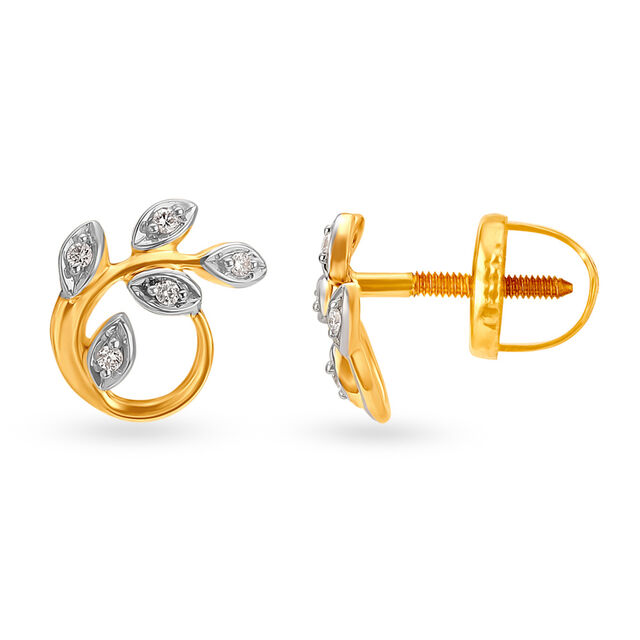 Leaf Inspired Gold Pendant and Earrings Set,,hi-res 4