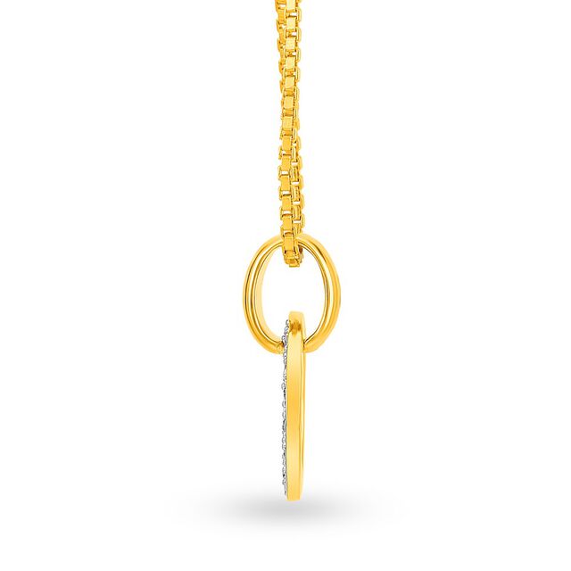 Simplistic 18 Karat Yellow Gold And Diamond Ring Pendant,,hi-res 2