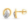 Adorable 18 Karat Yellow Gold And Diamond Oval Studs 2
