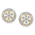 Blooming Flowers Gold and Diamond Stud Earrings,,hi-res 