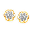 Captivating Floral Diamond Stud Earrings,,hi-res 