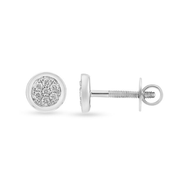 Sleek Seven Stone Diamond Stud Earrings 2