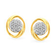Contemporary Diamond Stud Earrings 