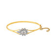 Graceful Floral Diamond Bangle,,hi-res 