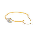 Graceful Floral Diamond Bangle,,hi-res 2