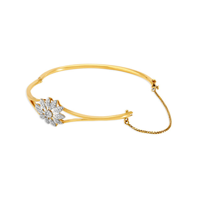 Graceful Floral Diamond Bangle,,hi-res 2