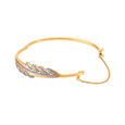 Shimmering Leaf Diamond Bangle,,hi-res 2