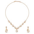 Distinct Stately Diamond and Gold Necklace Set 