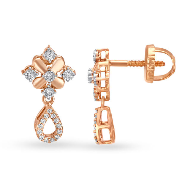 Glorious 18 Karat Rose And White Gold Earrings,,hi-res 2