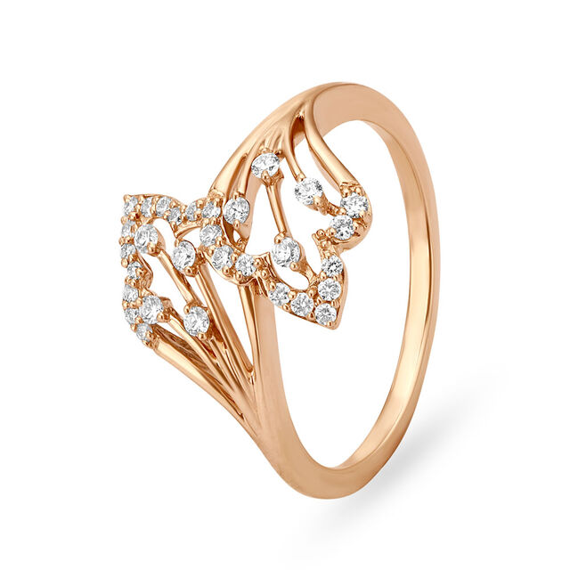Dazzling 18 Karat Rose Gold Lead Motif Ring,,hi-res 