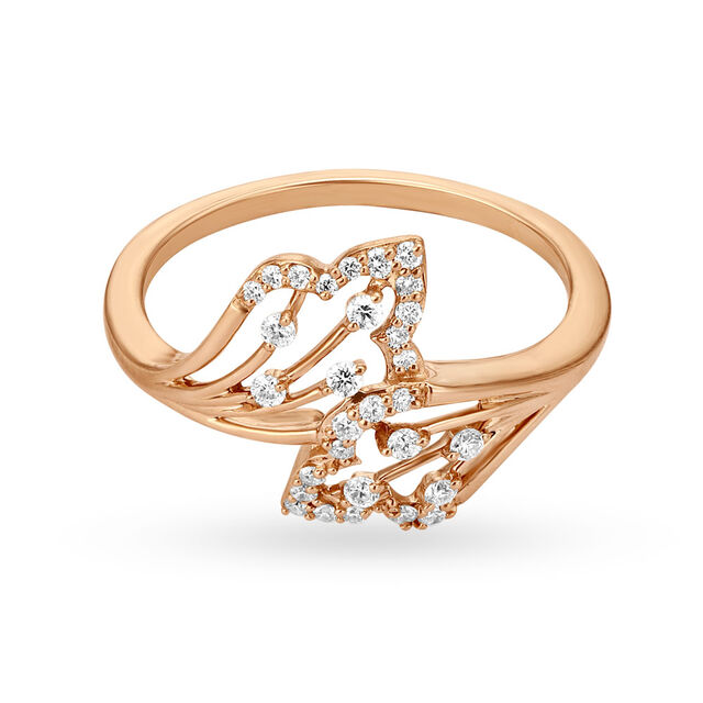 Dazzling 18 Karat Rose Gold Lead Motif Ring,,hi-res 2