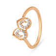 Charming 18 Karat Rose Gold And Diamond Leaf Ring 