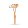 Charming 18 Karat Rose Gold And Diamond Leaf Ring 3