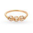 Enchanting 18 Karat Rose Gold Interlocking Design Ring 2