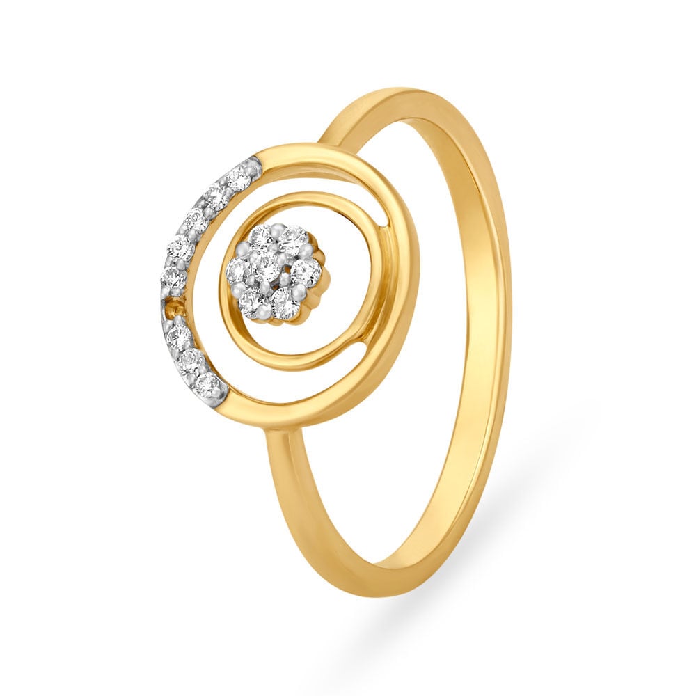 Buy Charming 18 Karat Gold Concentric Ring at Best Price | Tanishq UAE