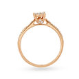 Alluring 18 Karat Rose Gold And Diamond Cluster Finger Ring 4