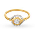 Captivating 18 Karat Yellow Gold And Diamond Finger Ring 2