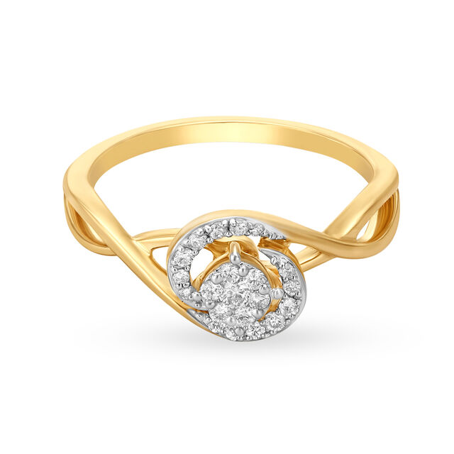 Gorgeous 18 Karat Gold Swirling Pattern Ring 2