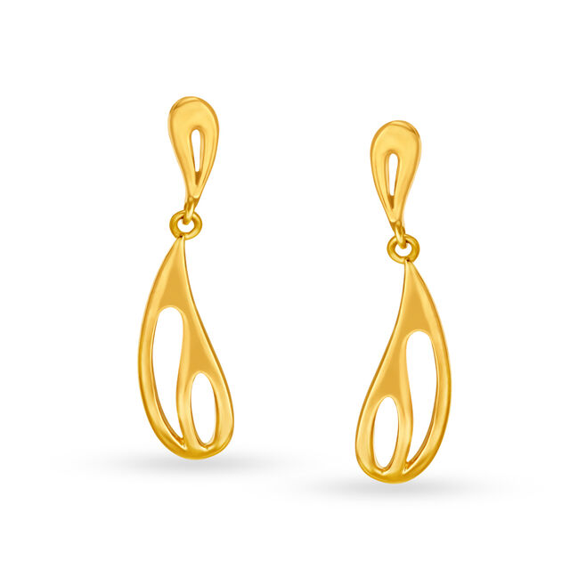Fancy Dainty Gold Drop Earrings,,hi-res 