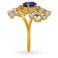 Fascinating 18 Karat Yellow Gold And Stone Finger Ring 3