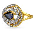18 Karat Gold Diamond and Sapphire Finger Ring,,hi-res 4
