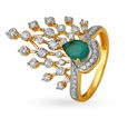 Resplendent 18 Karat Dual Gold And Stone Finger Crown,,hi-res 2