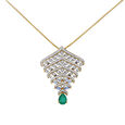 Leaf Inspired Gold Pendant with Chain,,hi-res 