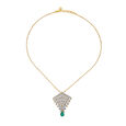 Leaf Inspired Gold Pendant with Chain,,hi-res 2